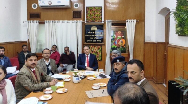 Chief Secretary Prabodh Saxena takes stock of winter preparedness HIMACHAL HEADLINES
