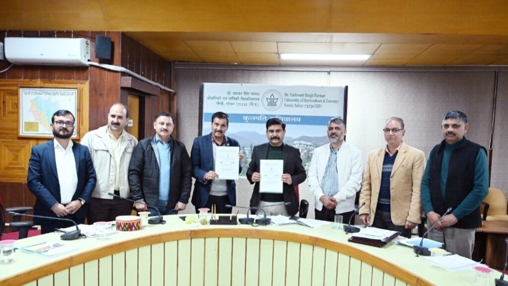Nauni varsity to partner with Samagra Shikha for hands on training of over 11900 school students, MOU worth 2.8 crore signed Nauni varsity to partner with Samagra Shikha for hands on training of over 11900 school students, MOU worth 2.8 crore signed HIMACHAL HEADLINES