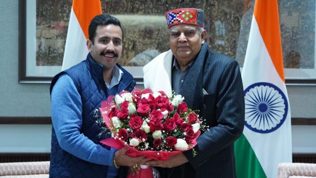 Vikramaditya pays courtesy visit to Jagdeep Dhankhar HIMACHAL HEADLINES