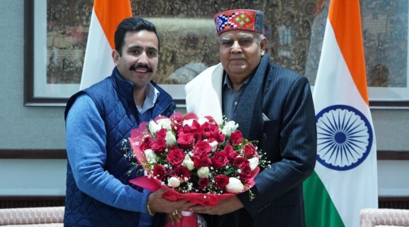 Vikramaditya pays courtesy visit to Jagdeep Dhankhar Vikramaditya pays courtesy visit to Jagdeep Dhankhar HIMACHAL HEADLINES
