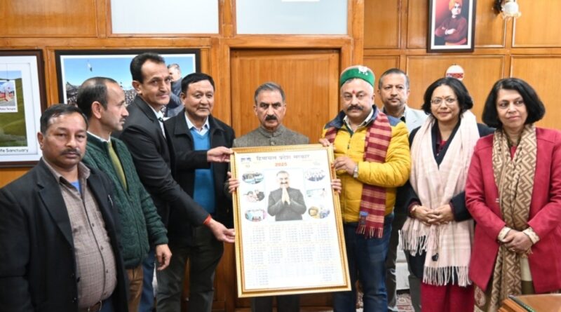 CM Sukhu releases government calendar for year 2025 HIMACHAL HEADLINES