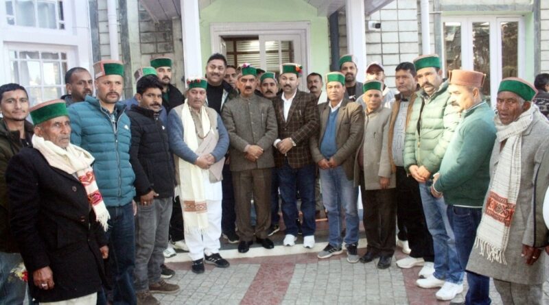 Delegation of Gram Panchayat Khabal meets Chief Minister Sukhu HIMACHAL HEADLINES