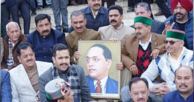 Congress Party stages strong protest against BJP leader's remarks on Dr. Baba Saheb Ambedkar HIMACHAL HEADLINES