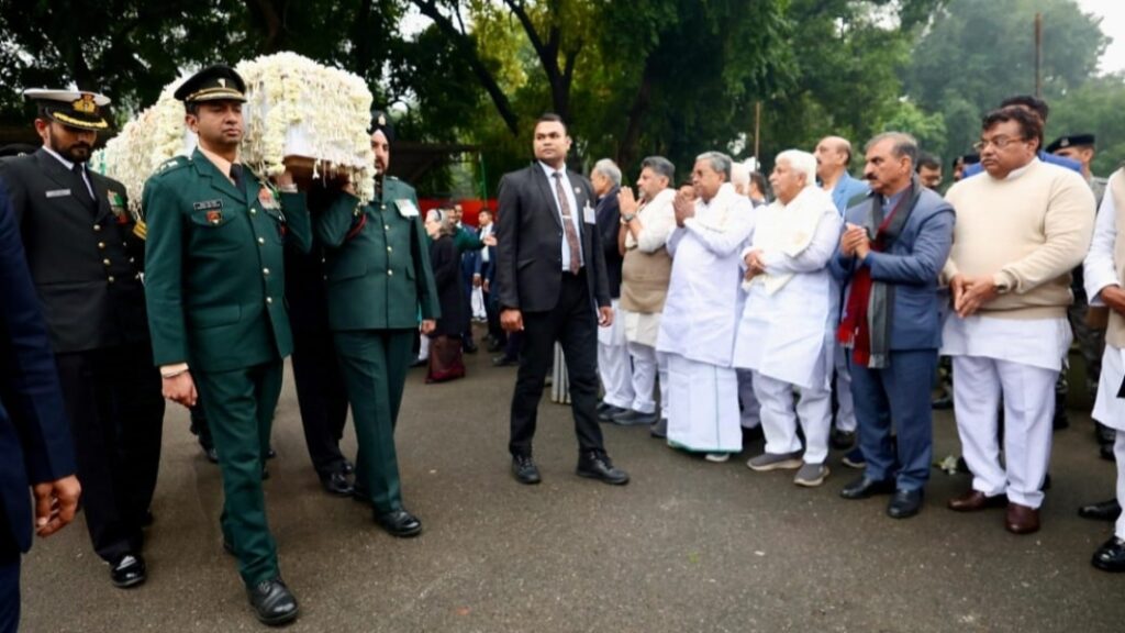 CM Sukhu attends funeral of late Dr. Manmohan Singh HIMACHAL HEADLINES