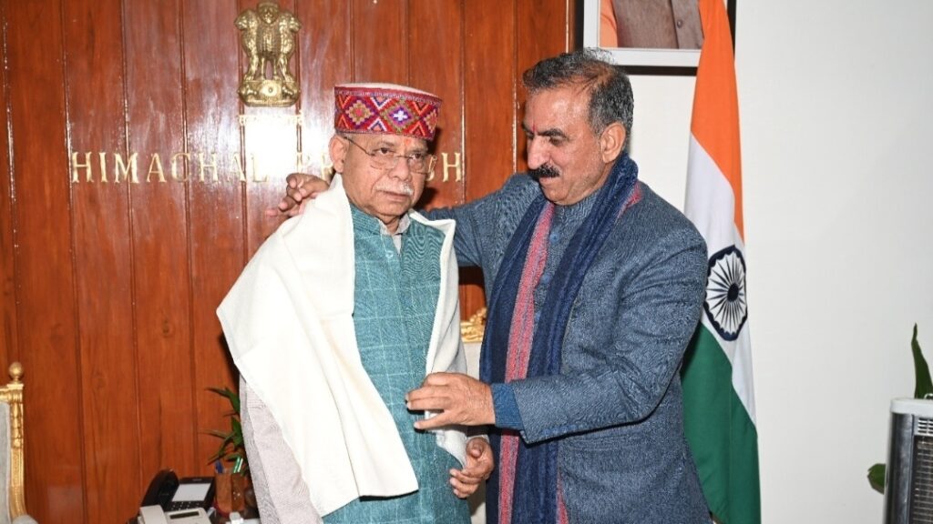 Chief Minister Sukhu greets Governor Shukla on New Year HIMACHAL HEADLINES