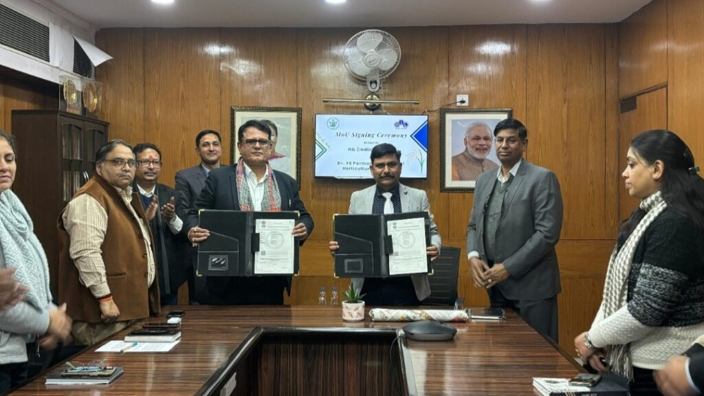 Nauni, HIL Forge Partnership to Advance Natural Farming in India HIMACHAL HEADLINES