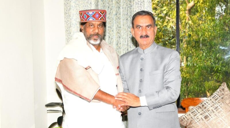 Dy CM of Telangana calls on CM Sukhu HIMACHAL HEADLINES
