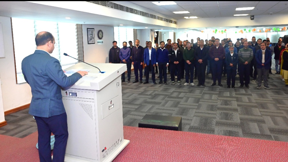 SJVN administered Ni-Kshay Pledge under ‘100 Days to TB Elimination Campaign’ SJVN administered Ni-Kshay Pledge under ‘100 Days to TB Elimination Campaign’ HIMACHAL HEADLINES