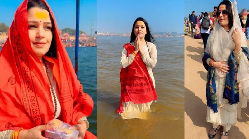 Actress Shanaya Sharma Embraces Spiritual Bliss at Maha Kumbh Mela in Prayagraj HIMACHAL HEADLINES