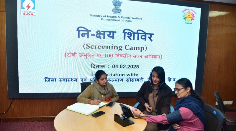 SJVN Organized TB Elimination Awareness Session & Ni-Kshay Shivir HIMACHAL HEADLINES