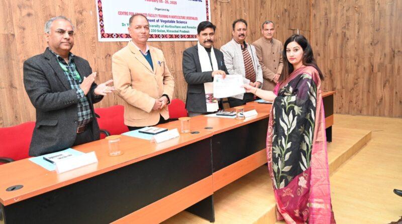 Focus on Dryland and Water Stress Conditions in Vegetable Crop Breeding: Prof. Chandel HIMACHAL HEADLINES