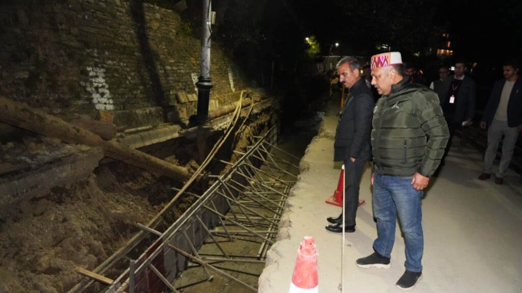 Chief Minister inspects construction work of underground utility duct HIMACHAL HEADLINES
