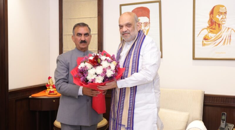 Sukhu calls on Amit Shah urged him to release compensation for losses incurred by Himachal during the 2023 monsoon HIMACHAL HEADLINES