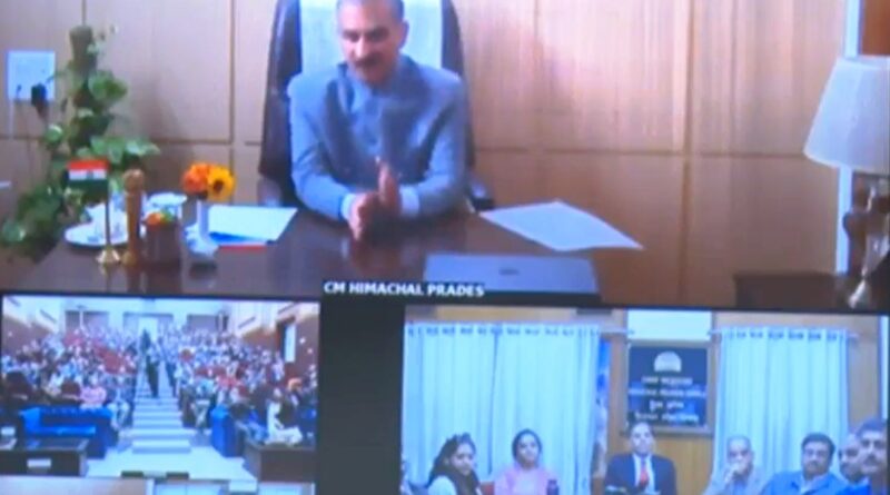 Government working with vision to make Himachal a green energy and self-reliant State: Sukhu HIMACHAL HEADLINES