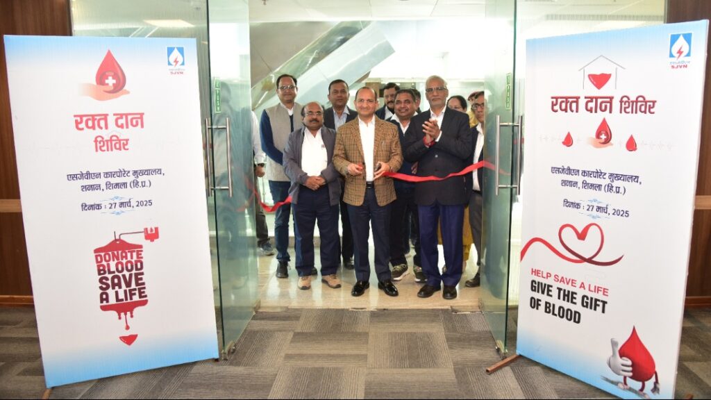 SJVN organized Blood Donation Camp at Corporate Headquarters, Shimla HIMACHAL HEADLINES