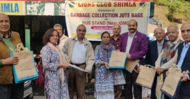 Shimla’s Lions Club Leads by Example: Spreads Eco-Consciousness with Jute Bags Drive Shimla’s Lions Club Leads by Example: Spreads Eco-Consciousness with Jute Bags Drive HIMACHAL HEADLINES
