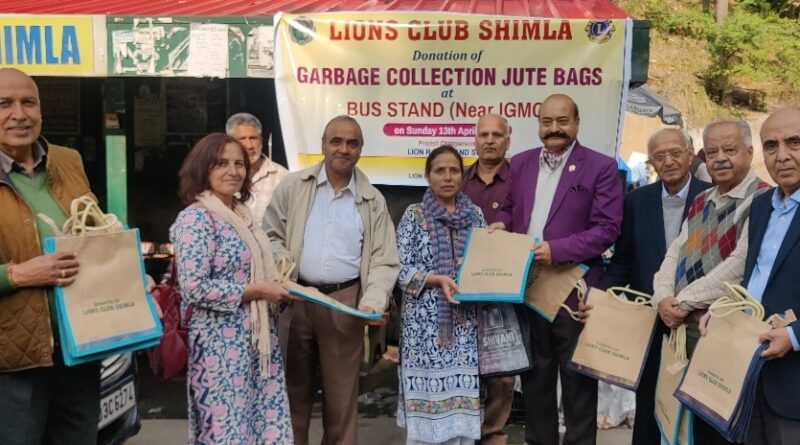 Shimla’s Lions Club Leads by Example: Spreads Eco-Consciousness with Jute Bags Drive HIMACHAL HEADLINES