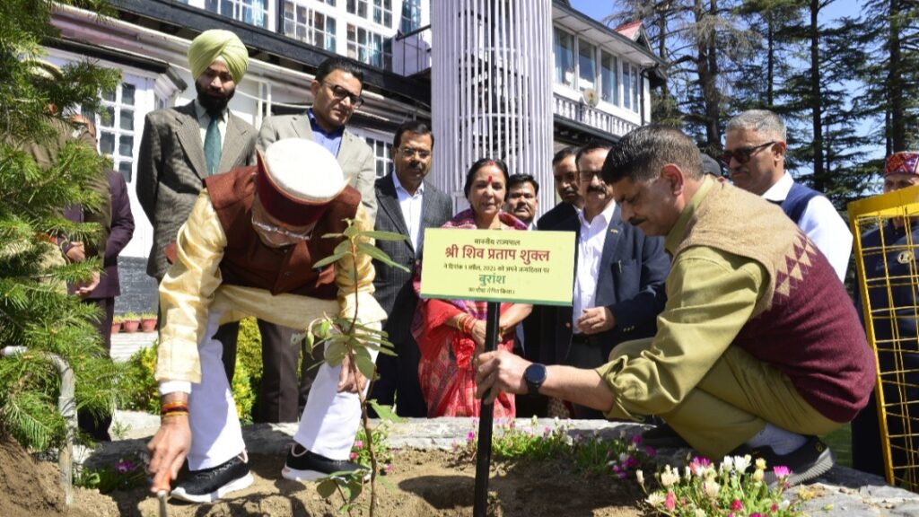 Governor Shukla Celebrates Birthday by Planting a Sapling HIMACHAL HEADLINES