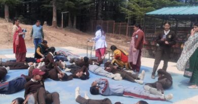 Mock drill organized for disaster awareness in GSSS Chiyog. HIMACHAL HEADLINES