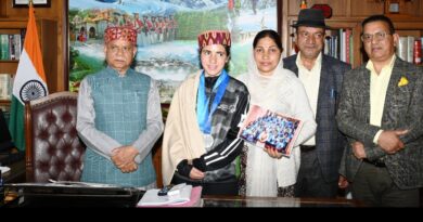 Governor Shukla felicitates special Olympics silver medalist Harshita Thakur HIMACHAL HEADLINES