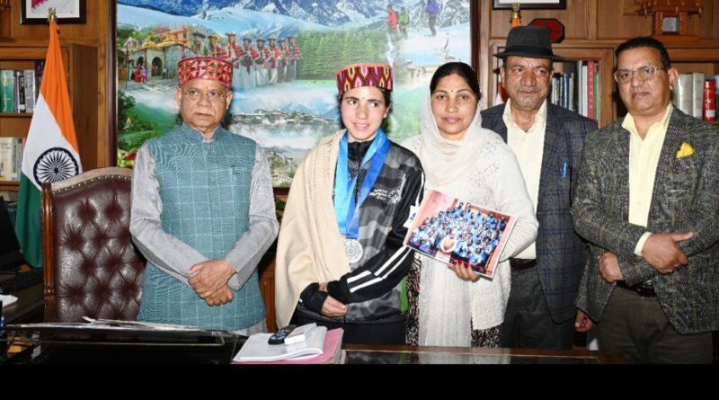 Governor Shukla felicitates special Olympics silver medalist Harshita Thakur Governor Shukla felicitates special Olympics silver medalist Harshita Thakur HIMACHAL HEADLINES