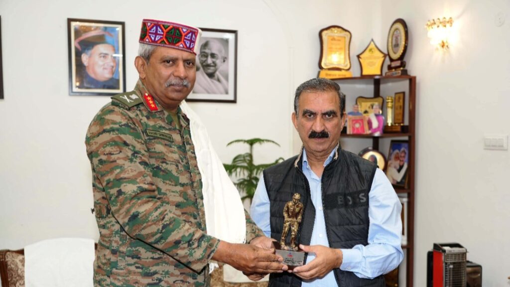DGBR Gen Raghu Srinivasan calls on Chief Minister Sukhu HIMACHAL HEADLINES