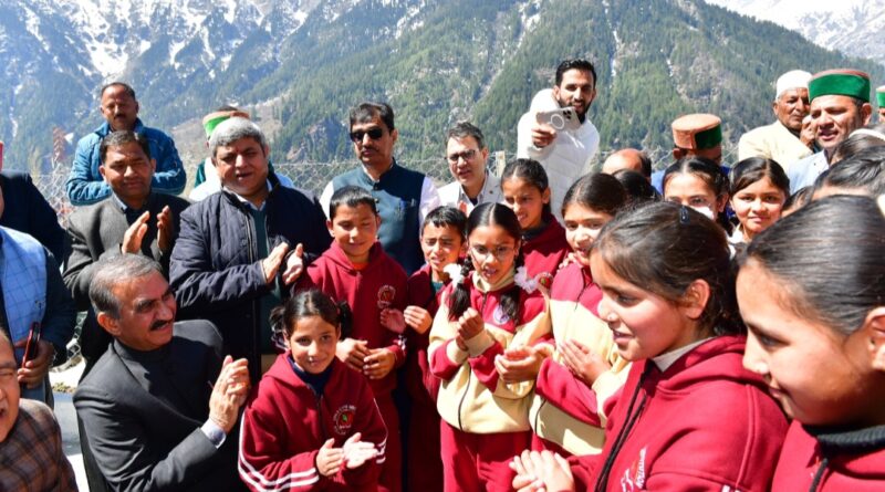 Sukhu interacts with children of Kilar Balika Ashram HIMACHAL HEADLINES