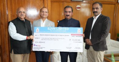 SJVN paid Interim Dividend of Rs. 121.33 crores for FY 2024-25 to GoHP SJVN paid Interim Dividend of Rs. 121.33 crores for FY 2024-25 to GoHP HIMACHAL HEADLINES