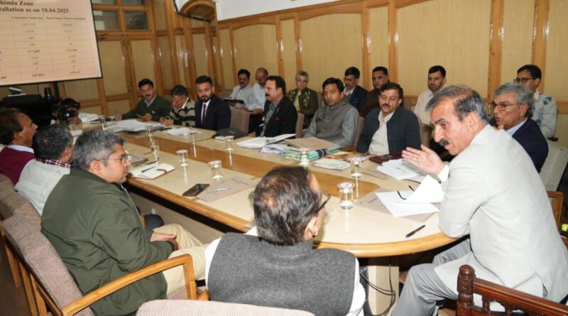 Sukhu directs to device strategy to curb power losses HIMACHAL HEADLINES