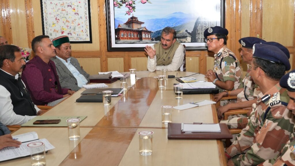 Sukhu discusses border development and collaboration with ITBP HIMACHAL HEADLINES
