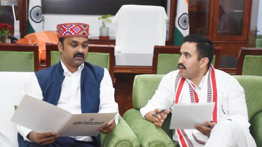 Vikramaditya Singh calls on Union RD Minister Vikramaditya Singh calls on Union RD Minister HIMACHAL HEADLINES