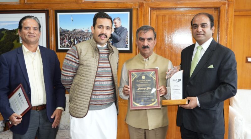 Himachal bags prestigious infrastructure Awards, Sukhu congratulates team HIMACHAL HEADLINES