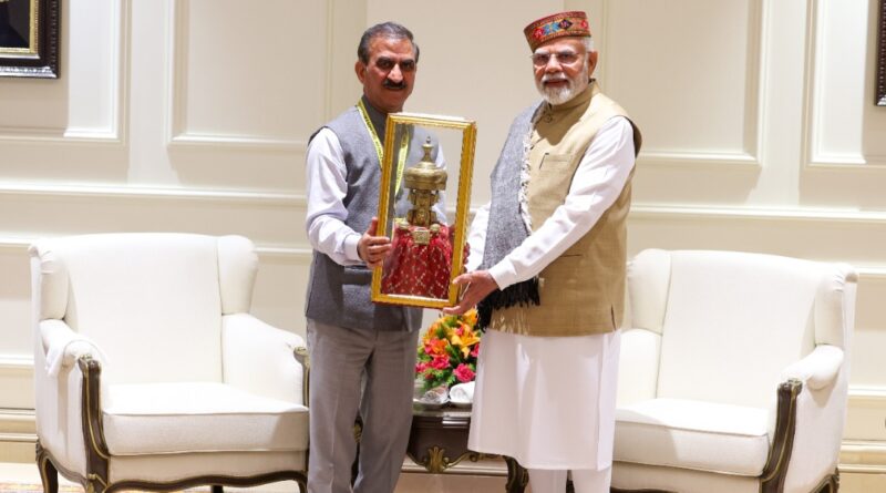 CM Sukhu calls upon PM Modi, Discuss royalty issues of Projects and Tourism initiatives HIMACHAL HEADLINES