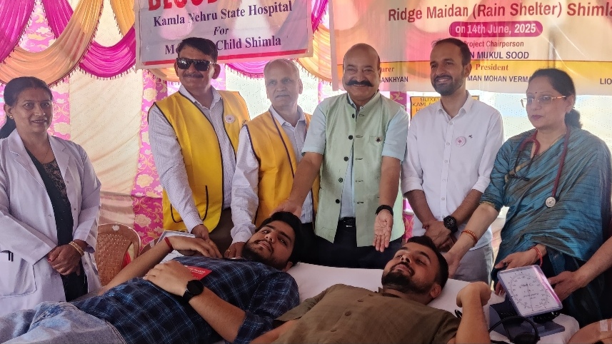 Lions Club Shimla Hosts Successful Blood Donation Camp on World Blood Donor Day HIMACHAL HEADLINES