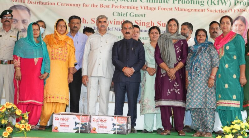 Sukhu honours forest management socities of Kangra and Chamba HIMACHAL HEADLINES