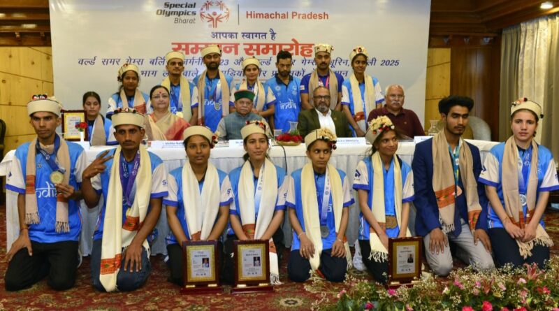 Governor Shukla honours special Olympics athletes of Himachal HIMACHAL HEADLINES