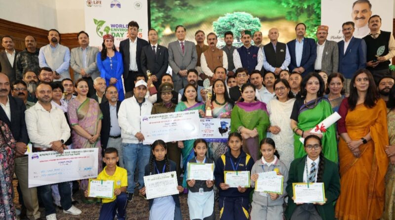 CM Sukhu presents Environment Leadership Awards on World Environment Day HIMACHAL HEADLINES