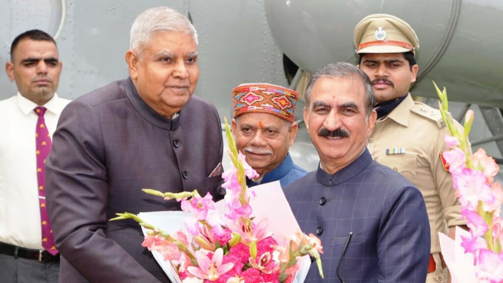 Sukhu extends warm welcome to Vice President on his arrival at Shimla HIMACHAL HEADLINES
