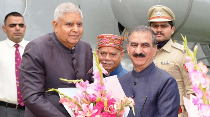 Sukhu extends warm welcome to Vice President on his arrival at Shimla HIMACHAL HEADLINES