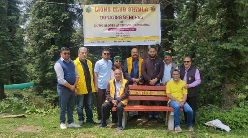 Lions Club Shimla Enhances Narkanda’s Beauty with New Seating for Visitors Lions Club Shimla Enhances Narkanda’s Beauty with New Seating for Visitors HIMACHAL HEADLINES