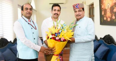 Vikramaditya demands four laning of Dhalli-Rampur road on priority HIMACHAL HEADLINES