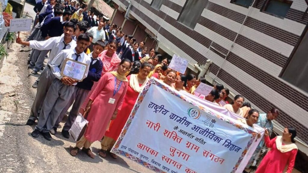 Campaign for de-addiction- become the identity of the people, Junga reverberated with slogans HIMACHAL HEADLINES