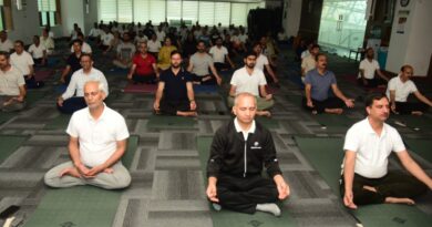 SJVN celebrated 11th International Day of Yoga SJVN celebrated 11th International Day of Yoga HIMACHAL HEADLINES