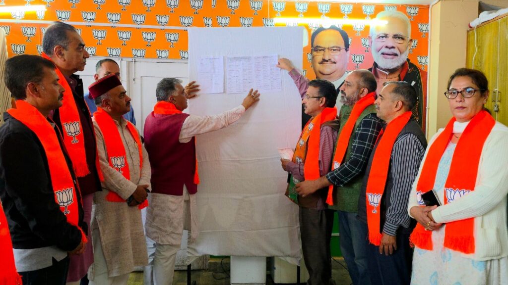 BJP state president election announced, nomination on June 30 and announcement on July 1 HIMACHAL HEADLINES