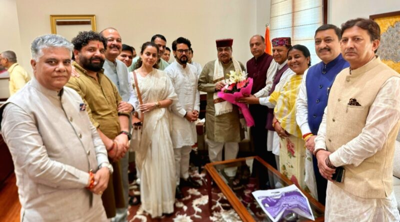 A delegation of BJP MPs, LoP, State President headed by JP Nadda met Amit Shah, Gadkari HIMACHAL HEADLINES