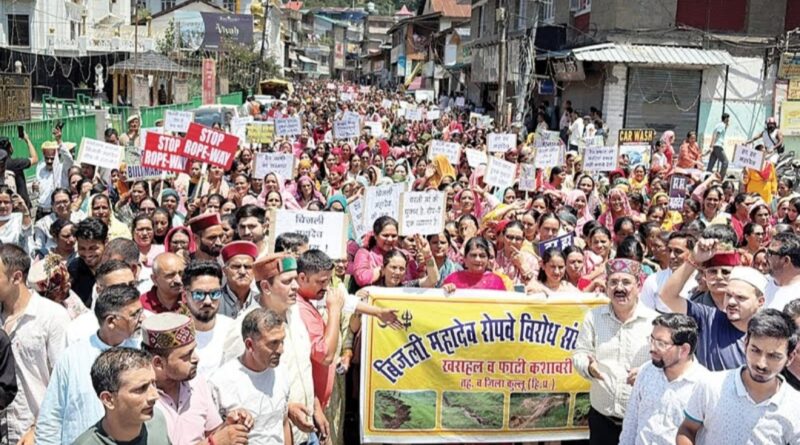 Our Faith Is Not for Sale: Locals Rise Against Bijli Mahadev Ropeway Project HIMACHAL HEADLINES