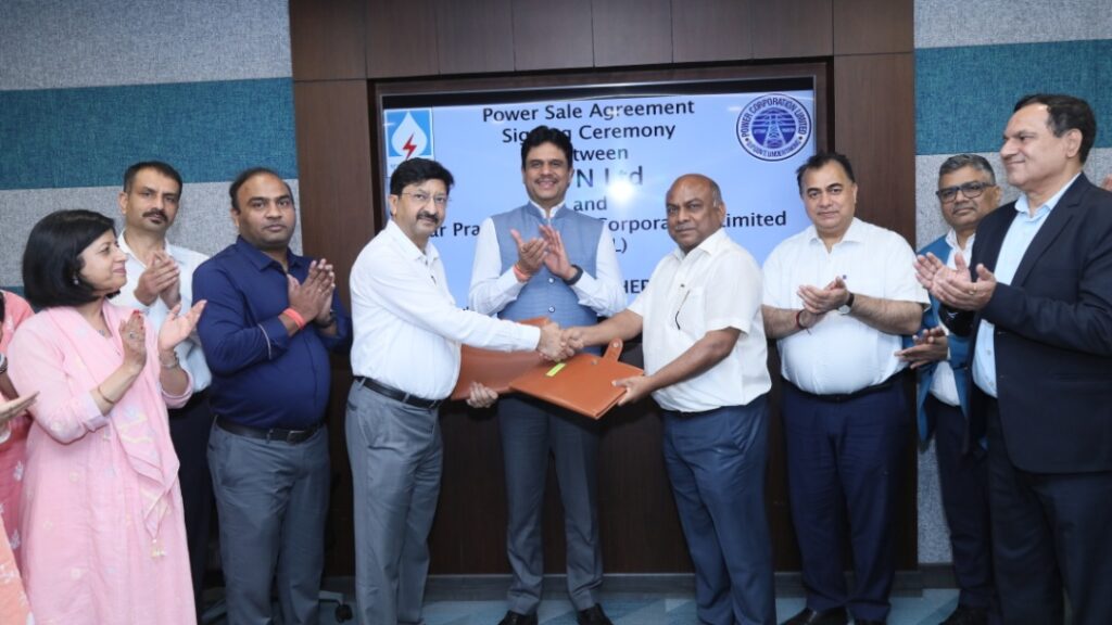 SJVN signed Power Sale and Power Purchase Agreements with UPPCL and NDMC HIMACHAL HEADLINES