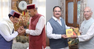 Nadda meets Dhumal, Shanta to prepare for the next assembly elections 2027 HIMACHAL HEADLINES