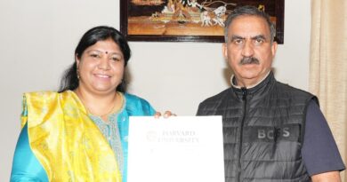 Dr. Aarushi Jain calls on CM Shimla HIMACHAL HEADLINES