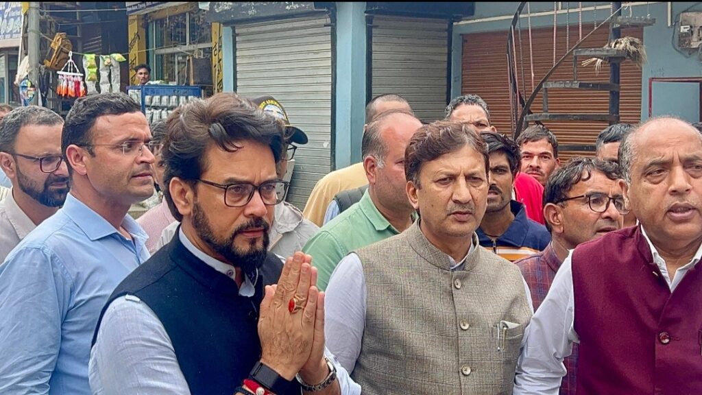 Disaster-Affected Areas, Rehabilitation Our Priority: Anurag Singh Thakur HIMACHAL HEADLINES